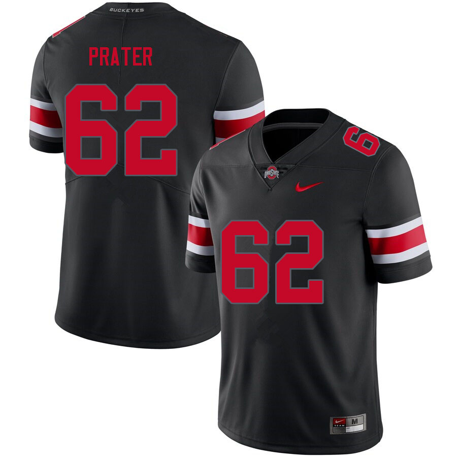 Men #62 Bryce Prater Ohio State Buckeyes College Football Jerseys Sale-Blackout